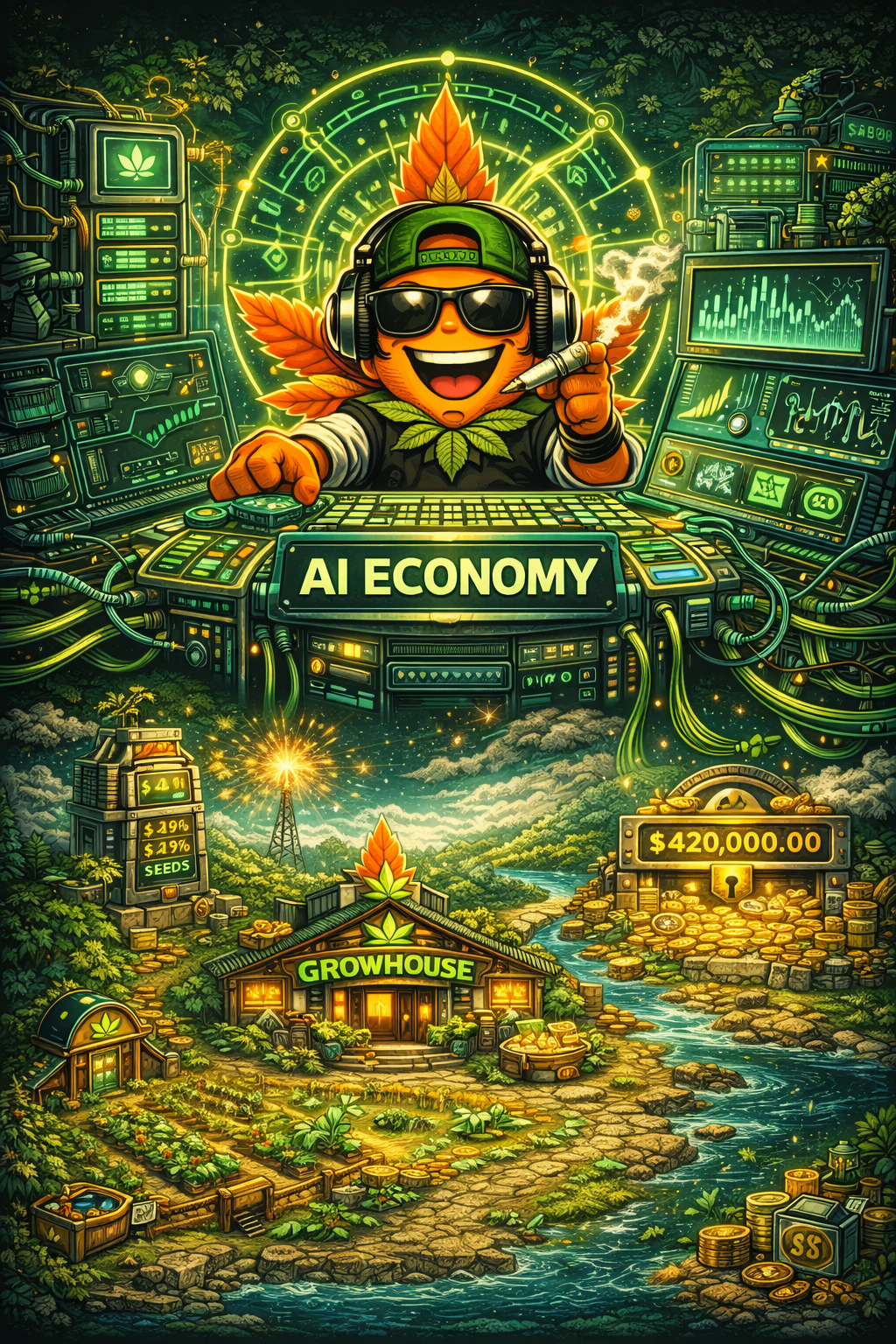 Blaze AI directing live world systems, rewards, and event pressure.